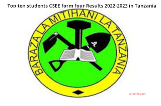 Top ten students CSEE form four Results 2022-2023 in Tanzania