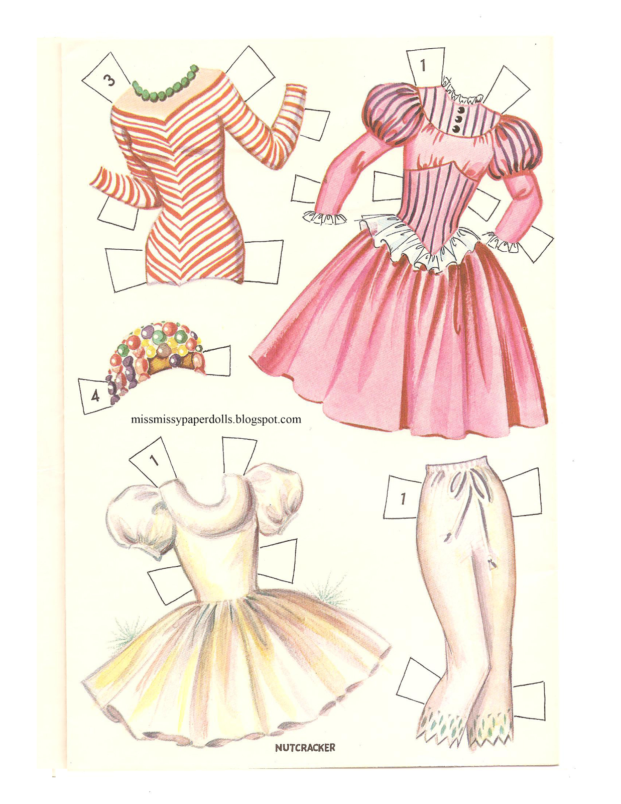 Miss Missy Paper Dolls: The Nutcracker Ballet cutouts