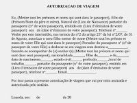 Lettre Autorisation De Voyage Dun Mineur Avec Un Des Parents