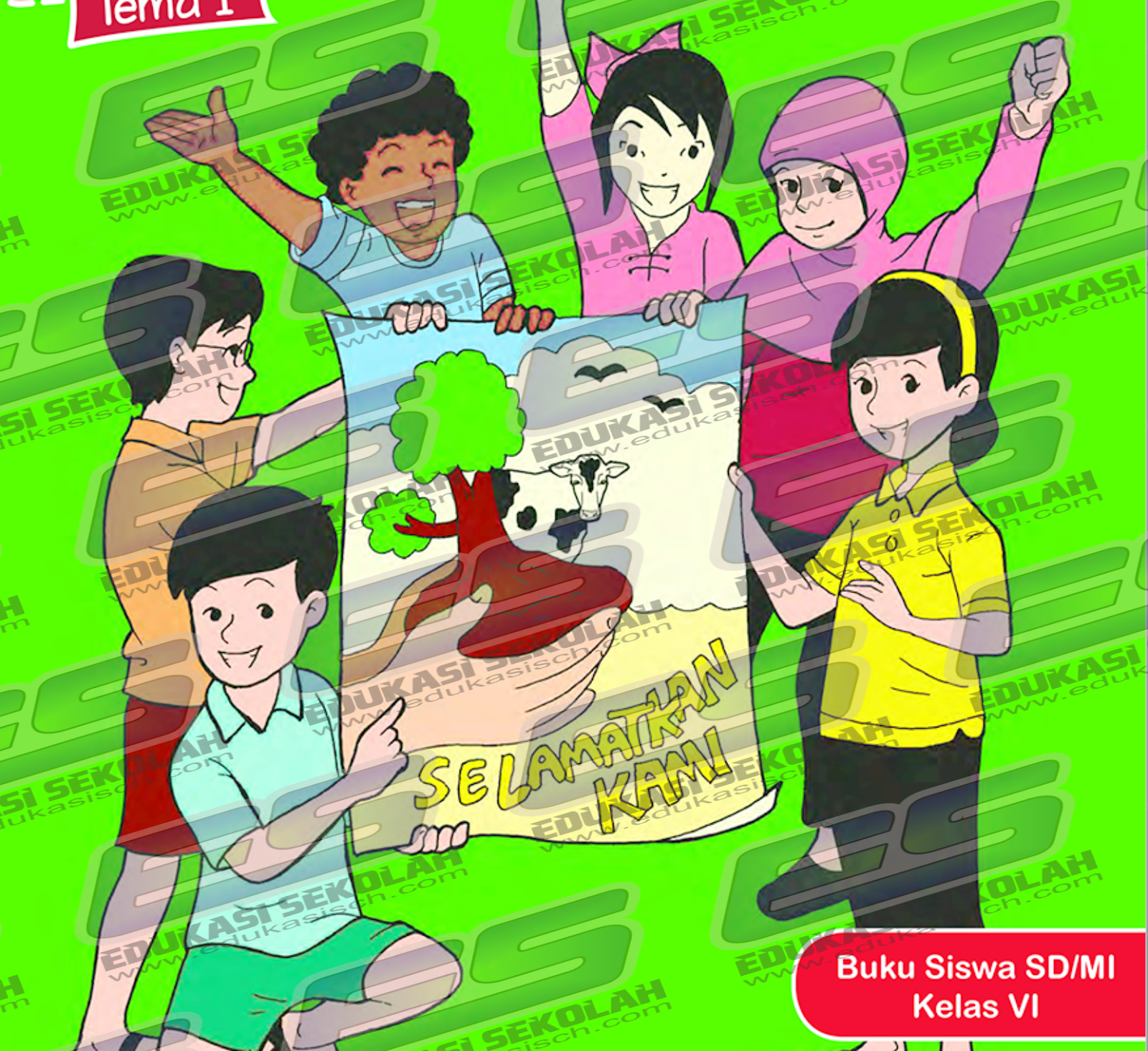 Buku Guru dan Buku Siswa kelas 6 SD MI Kurikulum 2013 edisi revisi