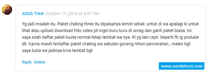 Daftar Paket Chatting Tri