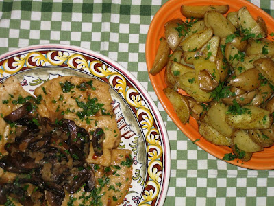 Chicken Marsala with roasted potatoes