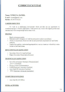 iti electrician resume sample in word format download