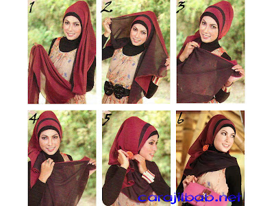 cara memakai jilbab pashmina