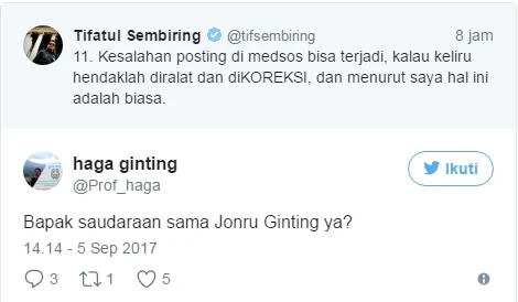 Tifatul Sembiring Bantah Penyebar Info Hoax, Netizen: Bapak Saudaraan Sama Jonru Ginting Ya?