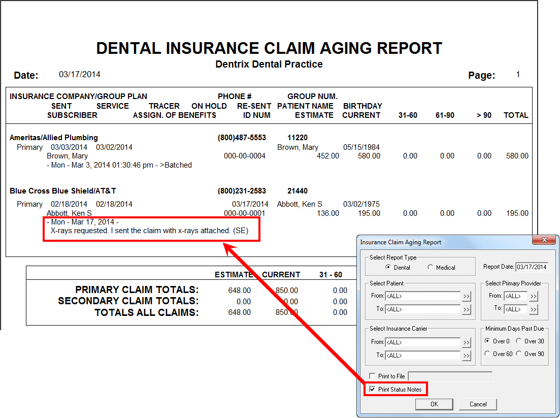 Dentrix Tip Tuesdays: Understanding the Insurance Claims Aging Report