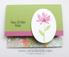 Stampin' Up! 2017 Sale-a-bration Avant Garden front flap card with Succulent Carden Designer Paper #stampinup www.juliedavison.com