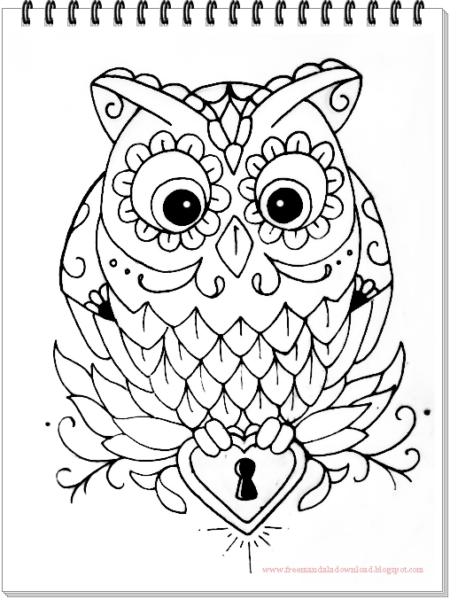 Eulen-Mandala-Owls mandala-Hochwertige Mandala Bilder - Free Mandala