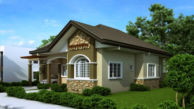 simple bungalow house design with terrace