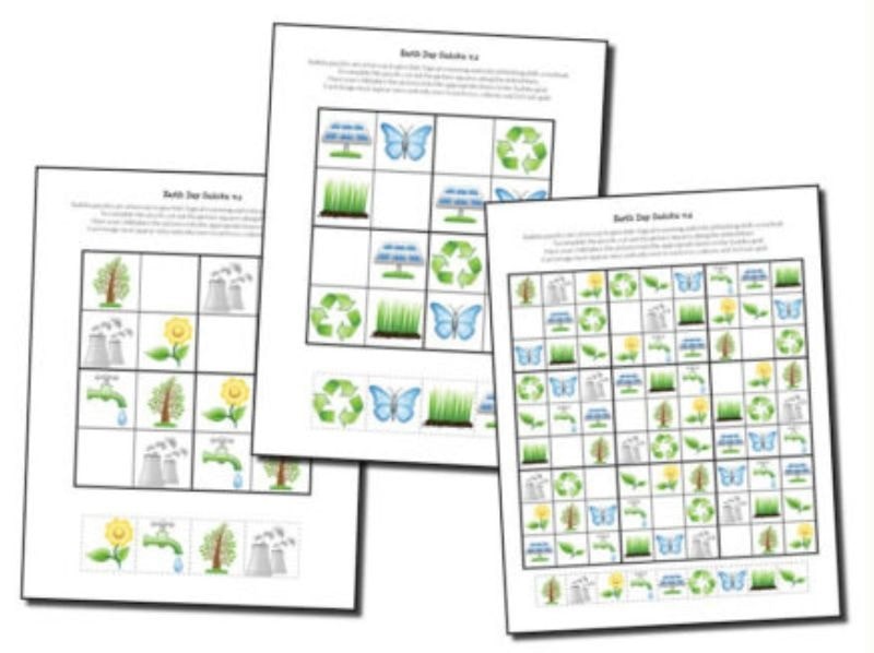 earth day sudoku printable