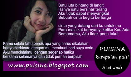 Puisi cinta tidak melulu panjang dan berbunga-bunga, kadang cukup dengan beberapa kata ringkas jelas tapi menyasar, Bahkan bisa jadi puisi pendek itu bisa menjadi hal yang istimewa 