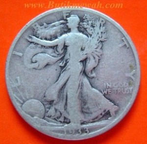 1933S Walking Liberty 50c coin