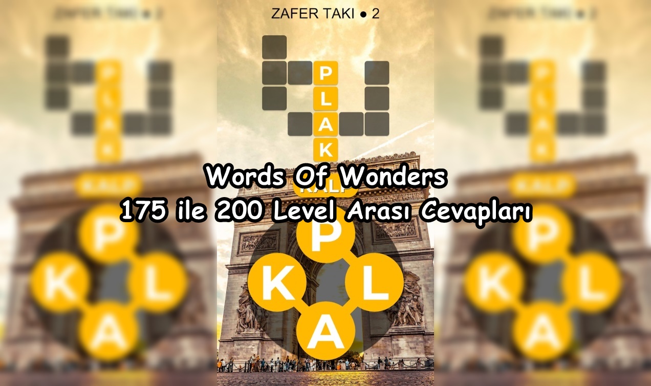 Words Of Wonders 175 ile 200 Level Arasi Cevaplari