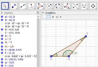 segitiga tumpul di geogebra