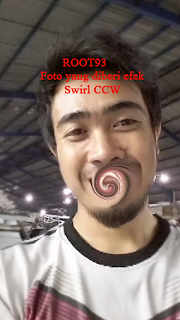 Foto yang diberi efek swirl CCW