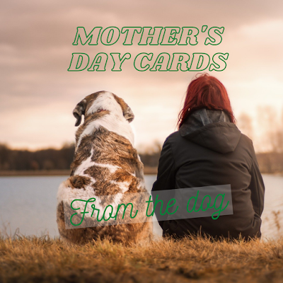 Mothers Day Cards from the dog - image of a dog and his dog mum/dog mom