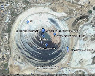 Mirny diamond mine,Siberia RUSIA google earth view gallery