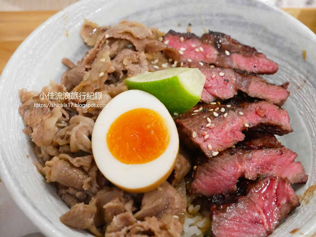 厚切牛排丼，肉食控免費菜換肉