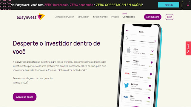 Logo da corretora Easyinvest