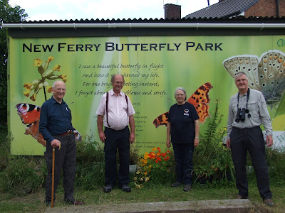 Cheshire Wildlife Trust's chairman Bill Stothart (right) visiting the Butterfly Park