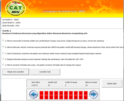 DOWNLOAD SIMULASI SKD TKD CAT BKN UNTUK LATIHAN SELEKSI 