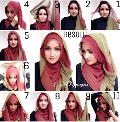 Tutorial Hijab Segi Empat Terbaru