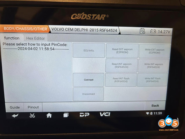 Clone Volvo CEM with OBDSTAR DC706 1