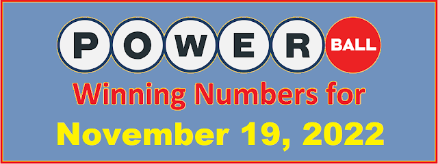 PowerBall Winning Numbers for Saturday, November 19, 2022