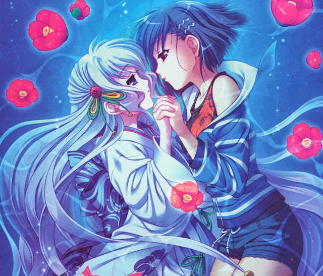 anime girls,anime yuri, anime kiss