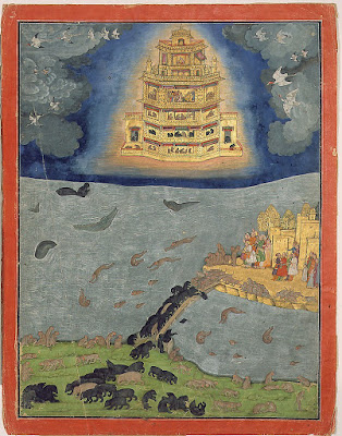 Ancient flying chariot mentioned in Ramayana, originally used by demon king Ravana