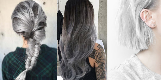 Silver grey hair inspiration  - How to Achieve Silver Grey Hair at home by Always Caturday