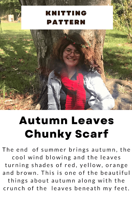 Picture of Autumn Leaves Chunky Scarf for beginner knitters