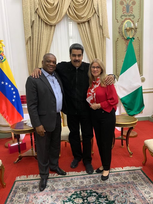 PHOTO NEWS: Senator-Elect, Orji Uzor-Kalu Visits Venezuelan President, Nicolas Maduro..