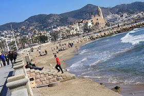 Promenade and beach of Sitges