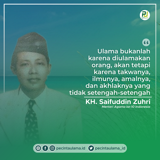 Kalam KH Saifuddin Zuhri Tentang Definisi Ulama