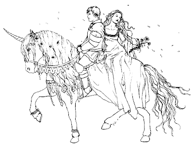 Princess Coloring on Particularly Like The One Of The Prince And Princess On Horse Back