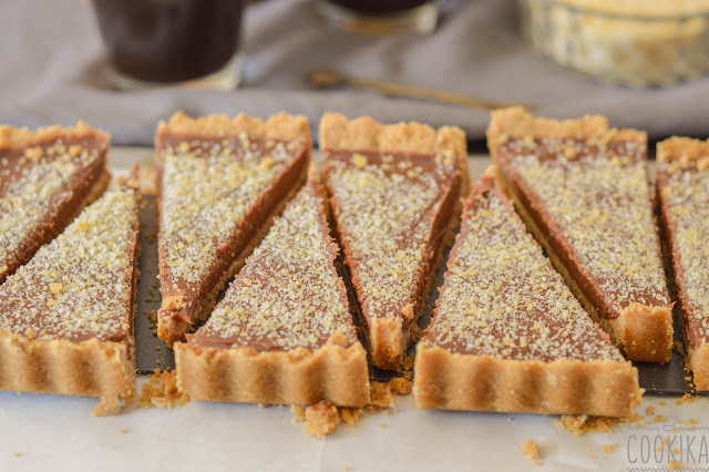 Milk Chocolate Tart with Almond Praline