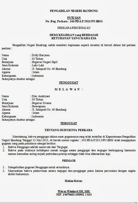 Artikel tentang Surat Talak hanya ada di cahousekeeping.com