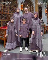Koleksi Ethica Terbaru Elfa 264 Violet Ice Baju Muslim Sarimbit Lebaran 2023 Model Terbaru Anggun Elegant Kekinian Stylish Best Seller