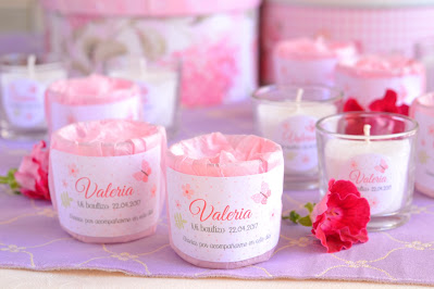 velas detalles cumpleanos bautizo color rosa