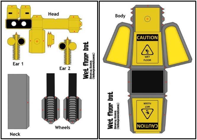 PAPERMAU: Five Nights At Freddy`s - Wet Floor Robot Paper Model by  HellomynameisAzamat