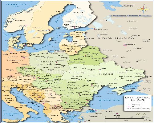 Central Europe Political Map