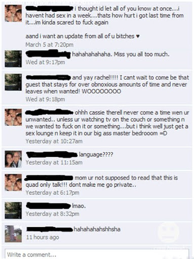 funny facebook wall post profile updates