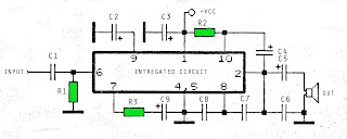6 - 12 Volt amplifier circuit