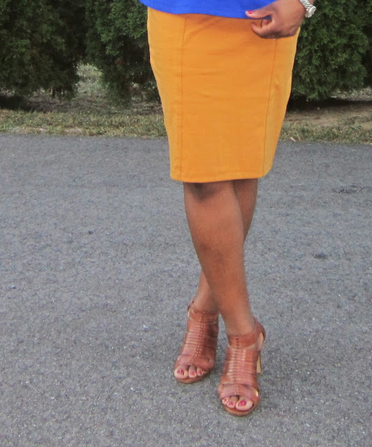 Brown sandals with mustard