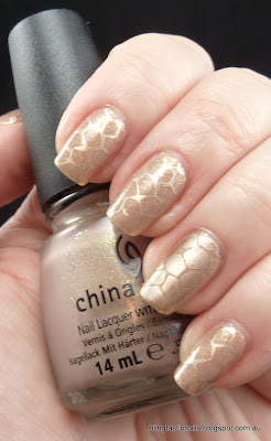 China Glaze Fast track with gold stamping