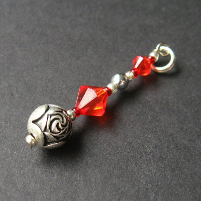 Handmade Keychain - Roses are Red