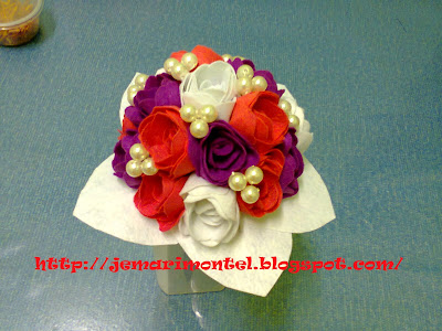 latest design felt roses hand bouquet for bride