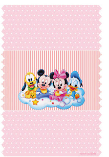 Disney Babies in Pink: Free printable Candy Bar Labels. 