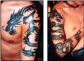 tribal dragon tattoos design